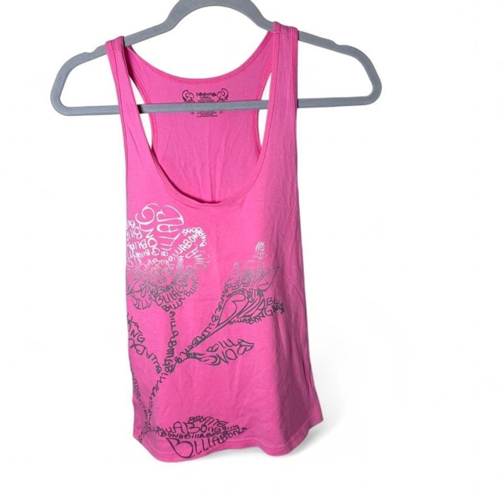 Billabong Pink graphic tank top cute flower design #y2k‎ #summer XS